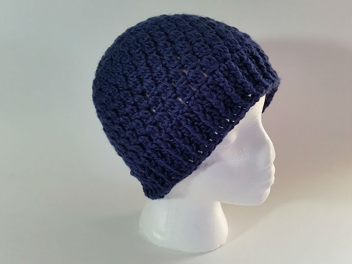 Navy Clusters Hat - Free Crochet Pattern - Highland Hickory Designs